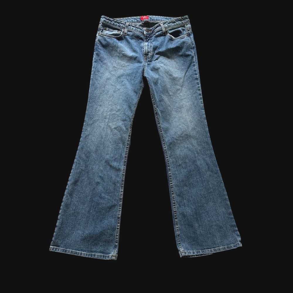 90's Mossimo Low Rise Flare Leg Jeans Y2K Blue Denim Size 15 7572072M
